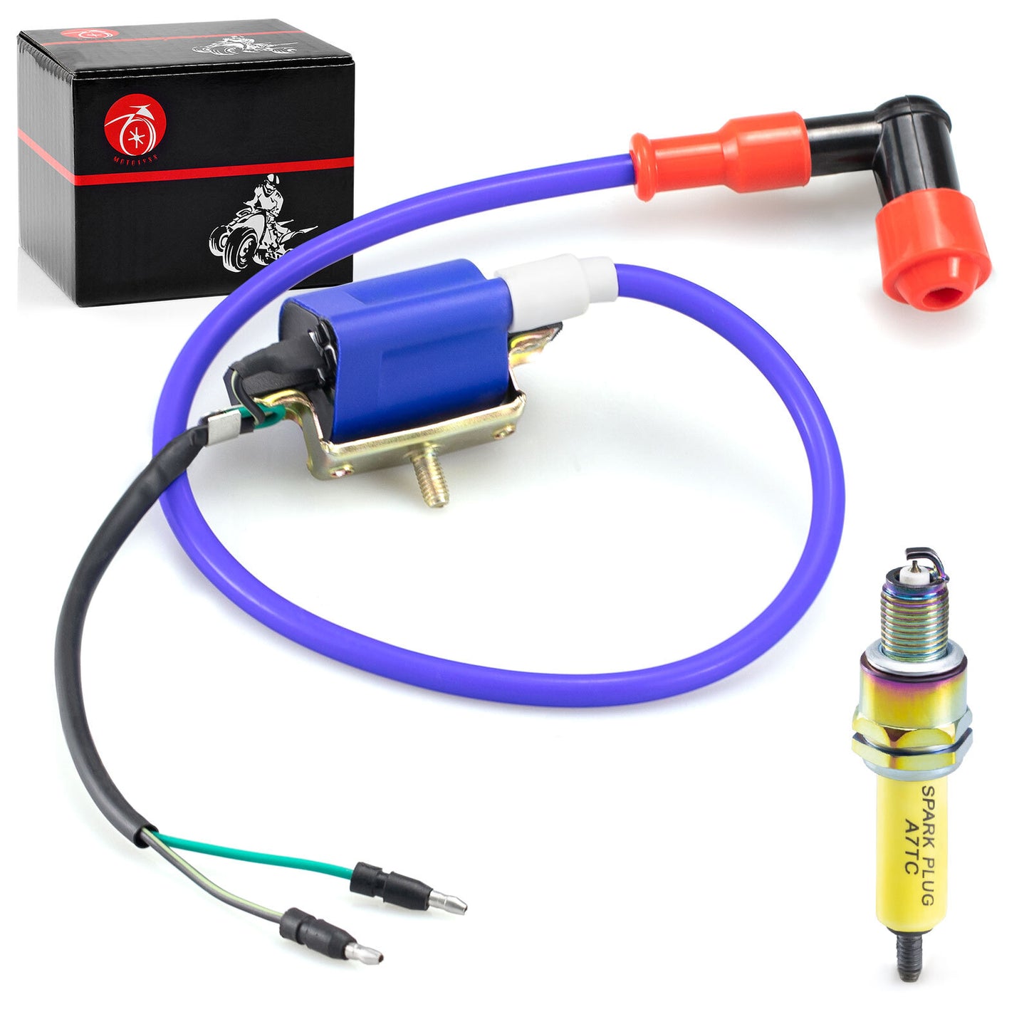 Ignition Coil and Spark Plug for 70cc 90cc 110cc ATV Dirt Bike