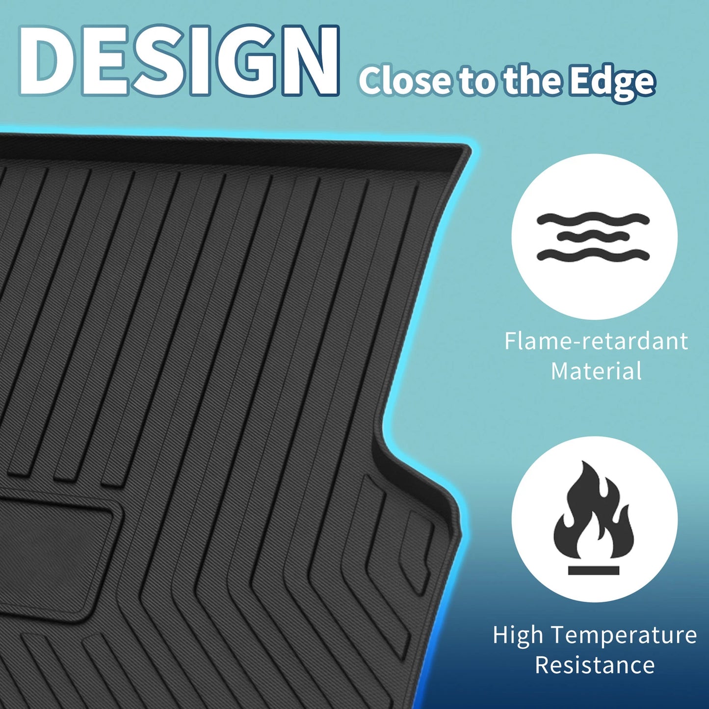 Flat Face Cargo Liner Rear Trunk Mat for Toyota RAV4 (2013–2019) TPE