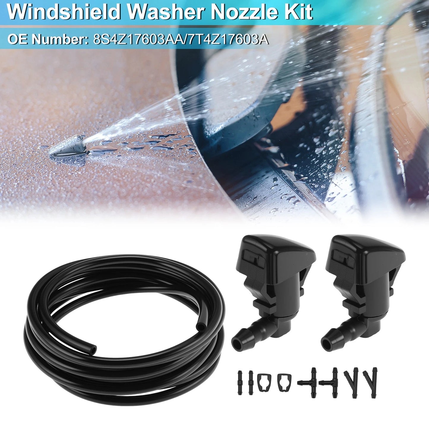 Windshield Washer Nozzle Kit for Ford Edge (2007–2011) 8S4Z17603AA