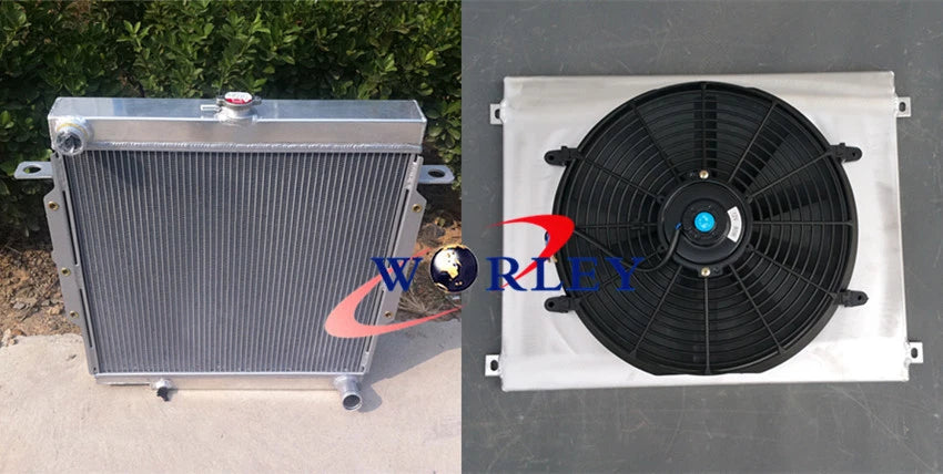 Aluminum Radiator with Shroud and Fan for Land Cruiser 75 Series (1975–1996)