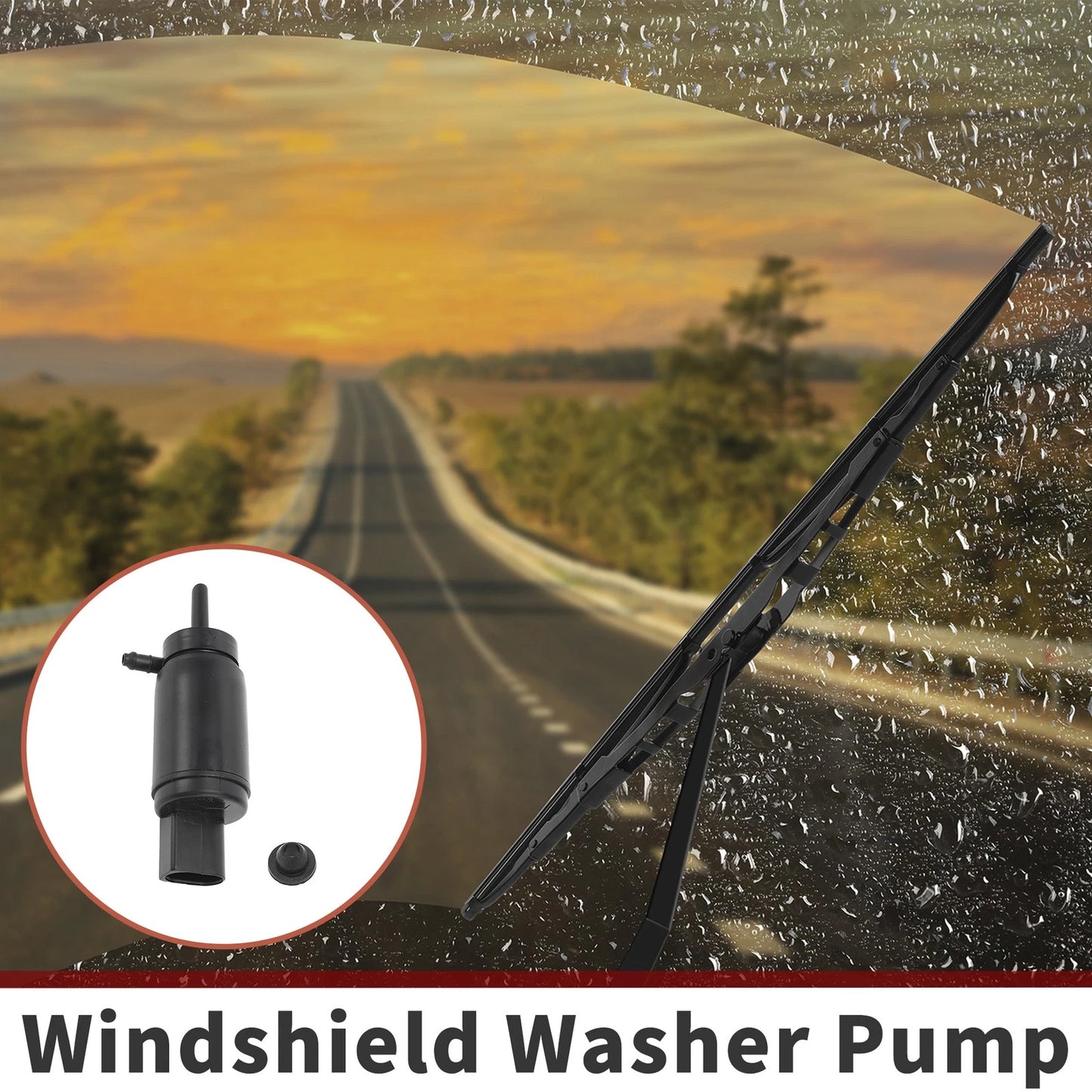 Windshield Washer Pump w/Grommet for Audi A6 (No.1KD955651B)