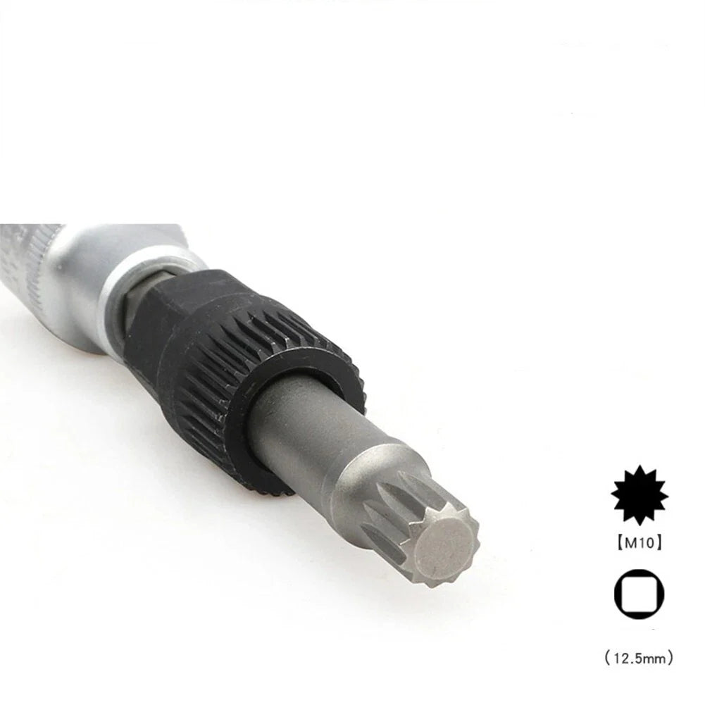 Clutch Pulley Removal Tool for Car Accessory Alternator Black Silver