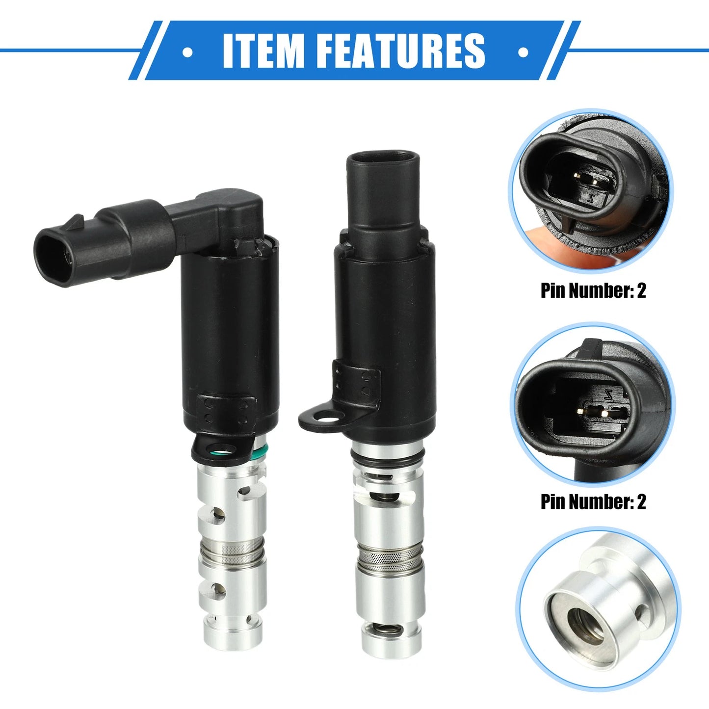 2X Variable Valve Timing Solenoid for Kia Soul 2.0L L4 (2010–2019) No. 24355-2E000