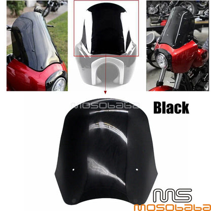 15" Black Windshield for Harley Dyna Low Rider FXDLS, Wide Glide FXDWG (2016-2023)