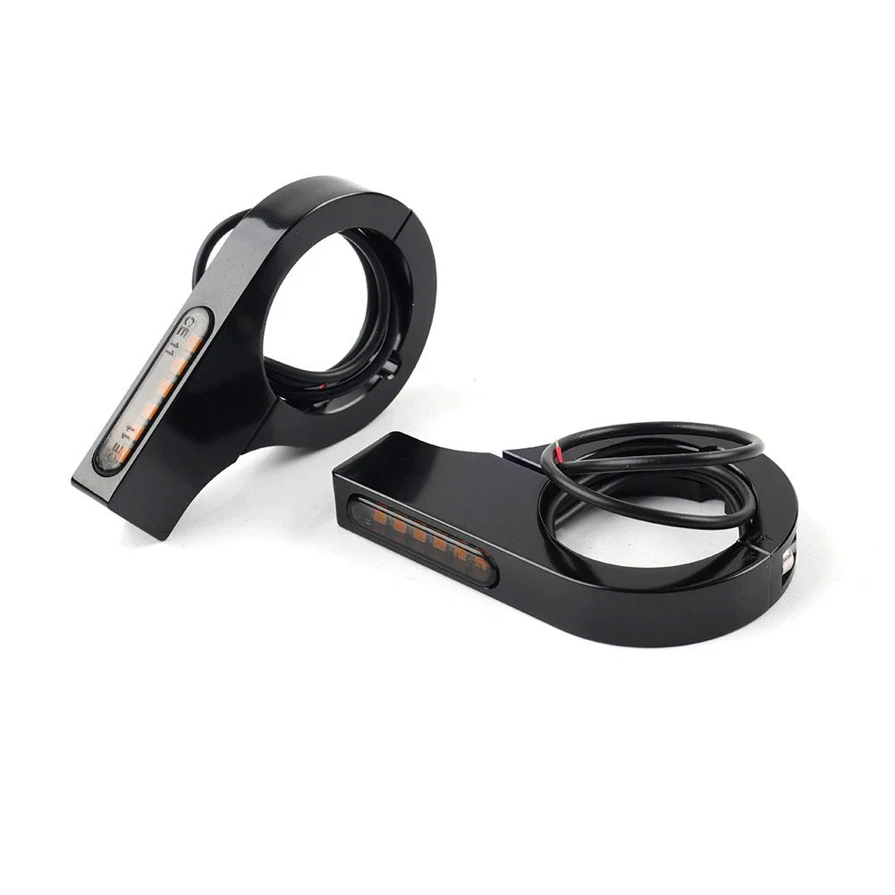 Amber LED Motorcycle Fork Turn Signal Lights for Harley Touring