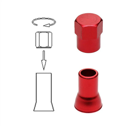 Stem Sleeves + Hex Cap Air-Valve CAP & Sleeve Cover Wheel Stem