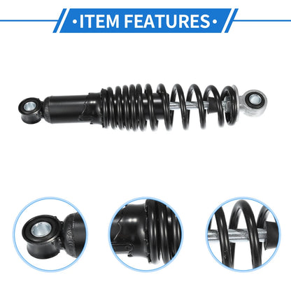 1 Pair Rear Suspension Shock 290mm for Universal Motorcycle Black