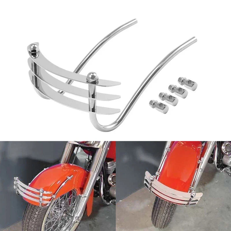 Front Spear Trim & Rear Fender Bumper Cheese Grater for Harley FLSTS (1997-2003)