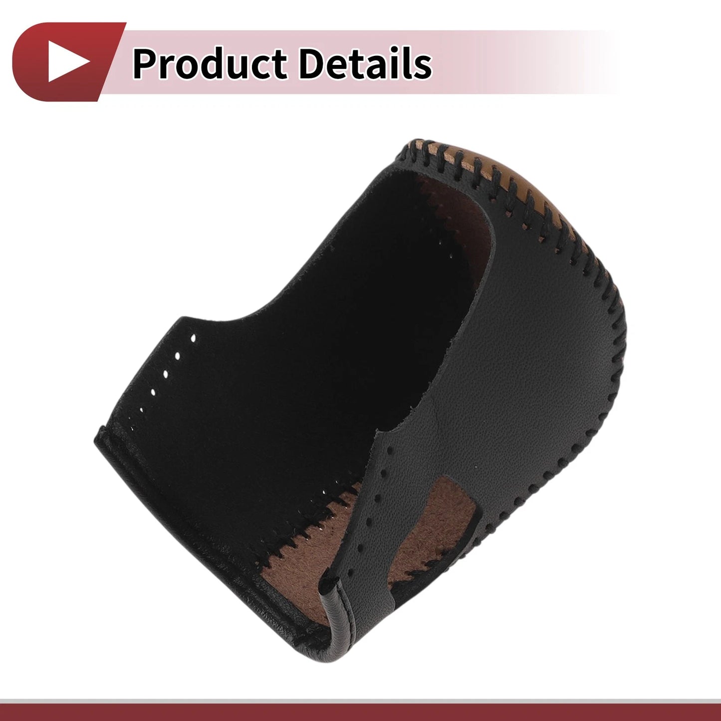 1Pc Gear Shift Knob Cover for Nissan Murano (2009–2013) Black Brown Faux Leather
