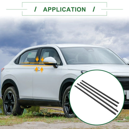 4 x Weatherstrip Window Seal for Honda HR-V (2016-2020) Black