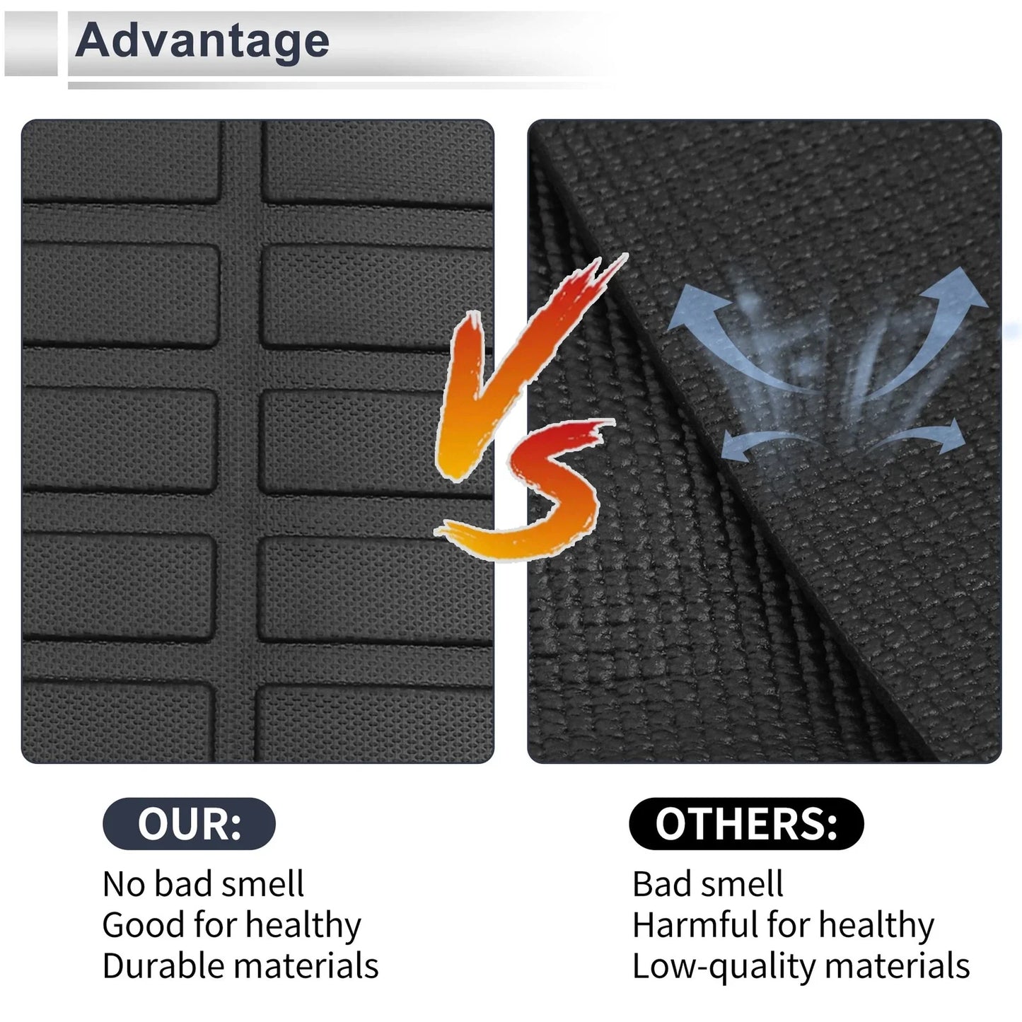 Cargo Liner Rear Trunk Mat for Chevrolet Tahoe (2021-2024) Long Grid Pattern