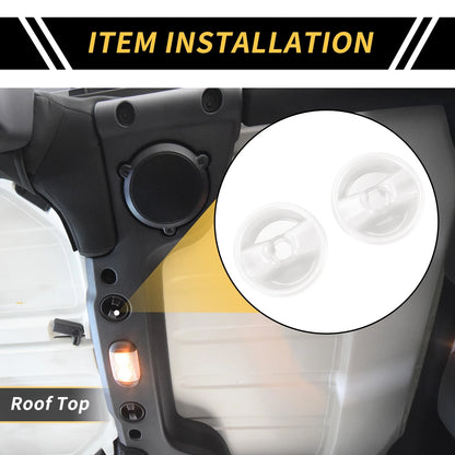 Roof Top Mounting Knob Screw Cover for Jeep Wrangler JK (2007–2017) White