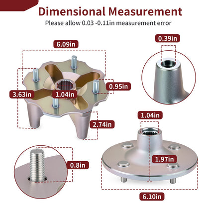 Rear Wheel Hubs for Yamaha Kodiak 400 450 (2005–2006)