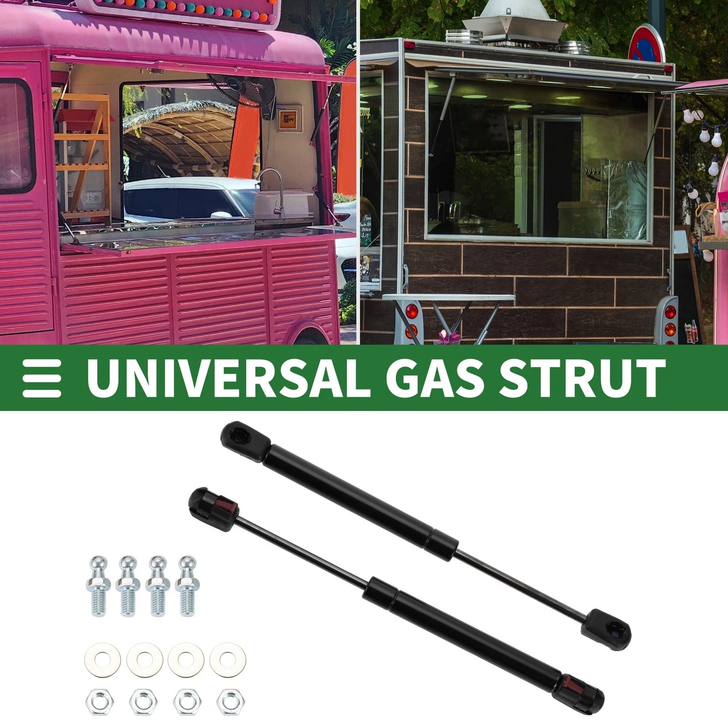 Set of 2 Gas Struts 55lb 10inch for Car Truck RV Boat