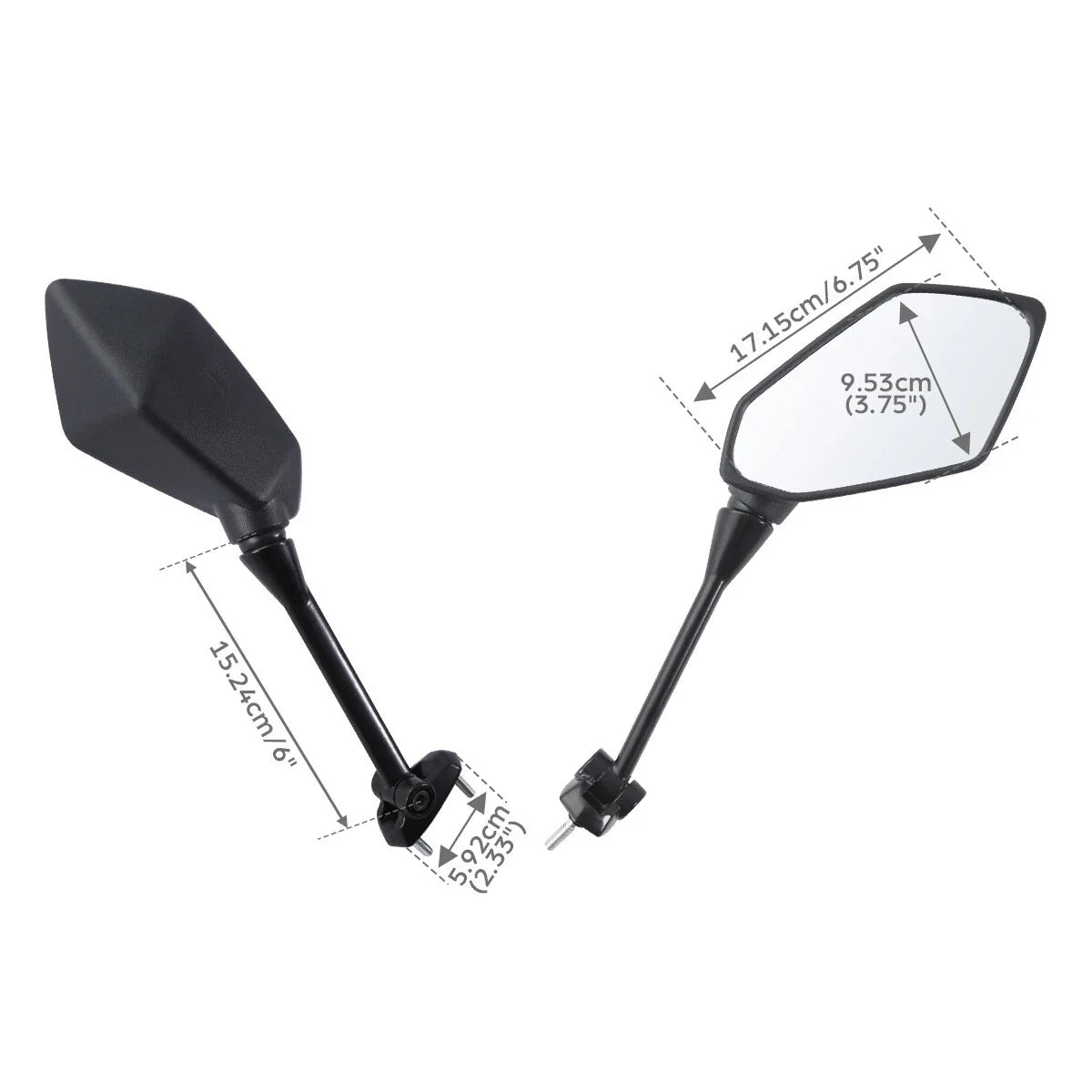 Rearview Side Mirrors for Kawasaki Ninja 650R, Z1000SX (2009-2016, 2011-2014)
