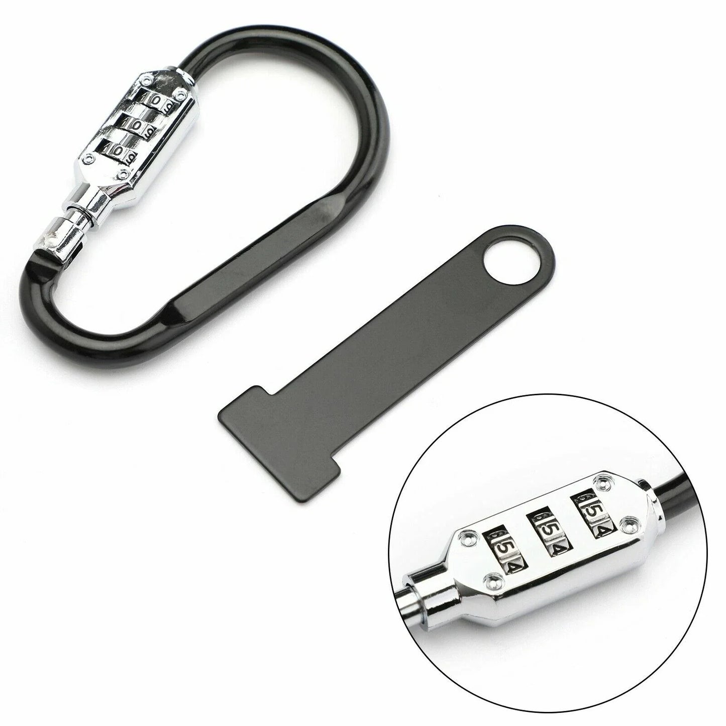 Helmet Lock Quick Release Buckle Fastener for Motorcycle Scooter Biker