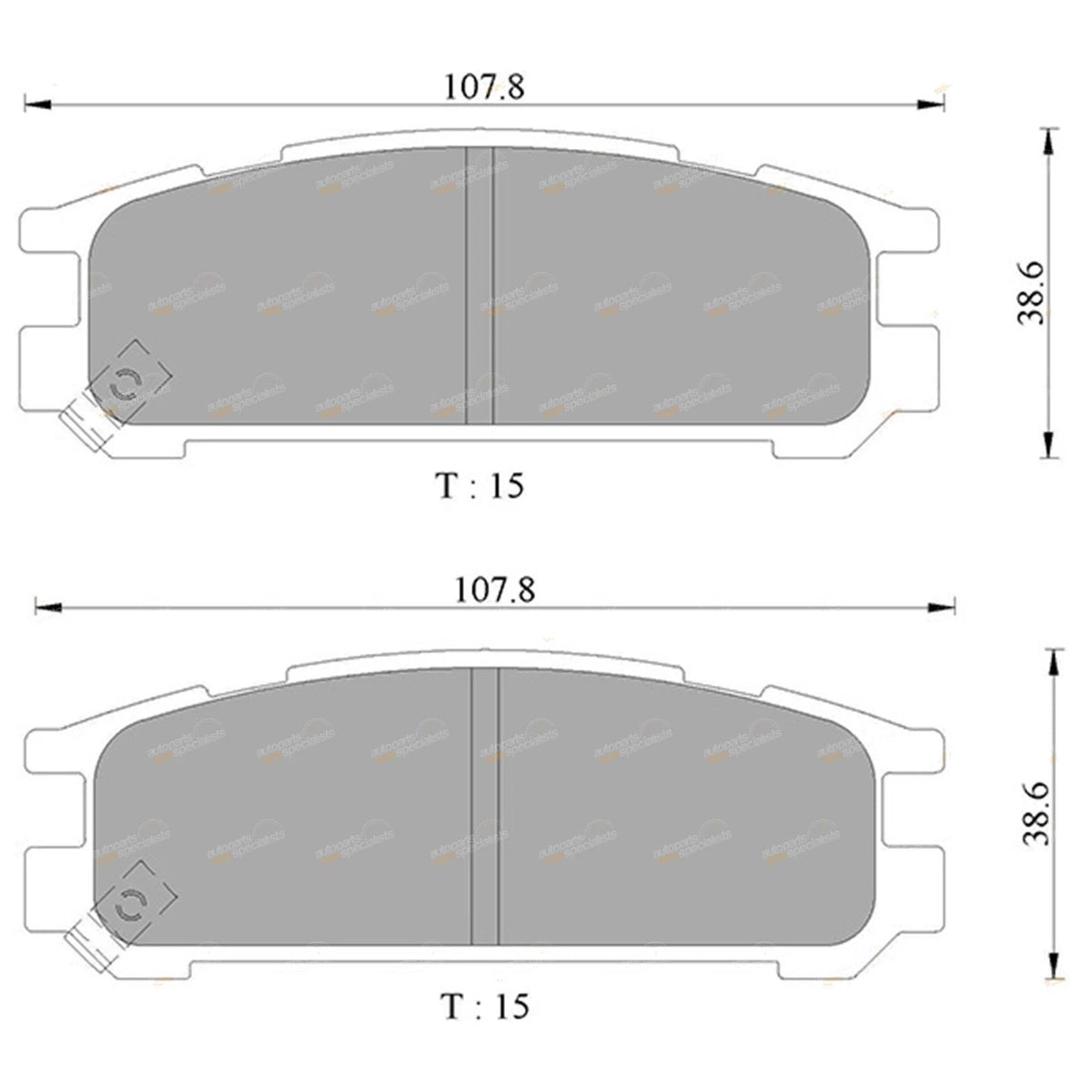 Rear Disc Brake Pad Set for Subaru Liberty (1989–1999)