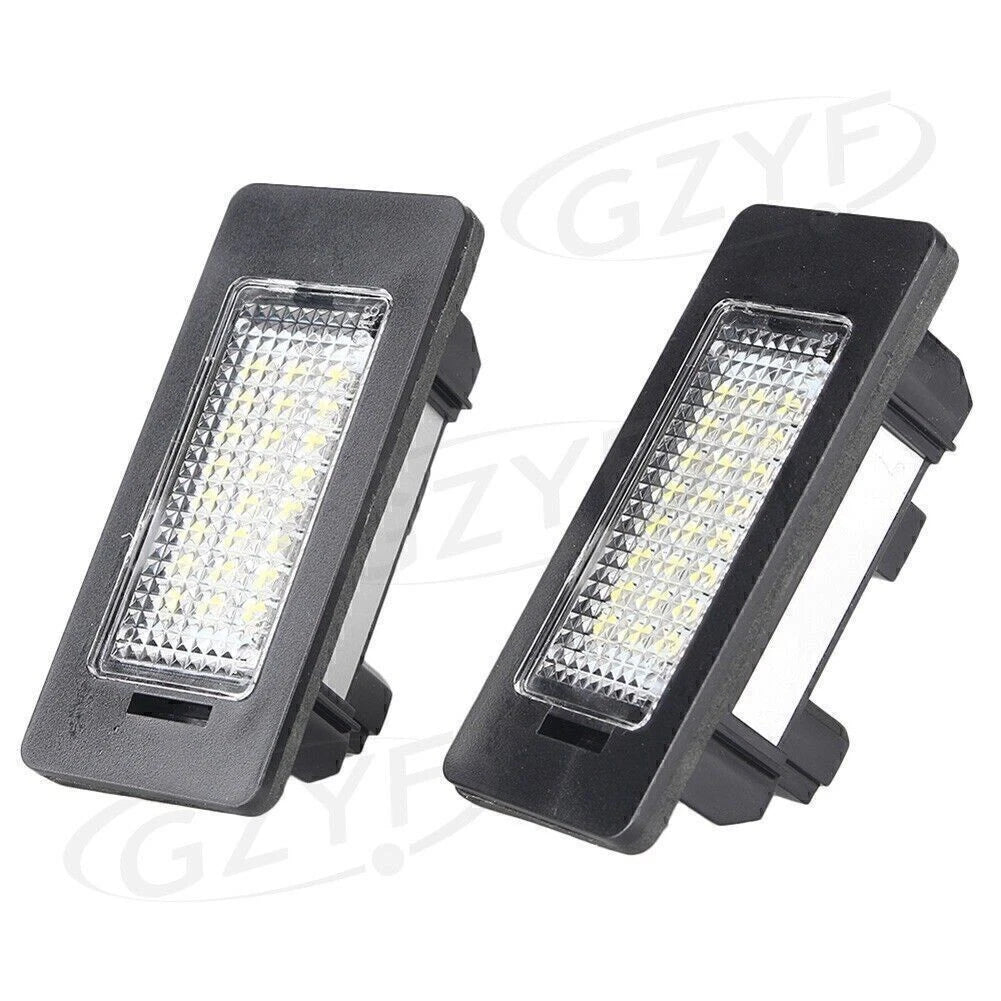 2X White LED License Plate Lights for BMW E39 E60 E70 E82 E90 E92 F30