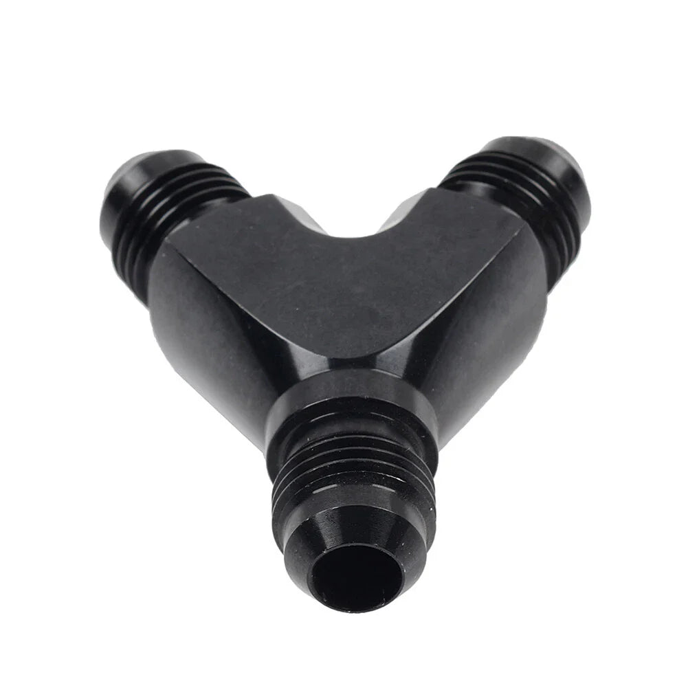 8AN AN8 Black Y Fuel Block Flare Union Fitting Adapter for Car