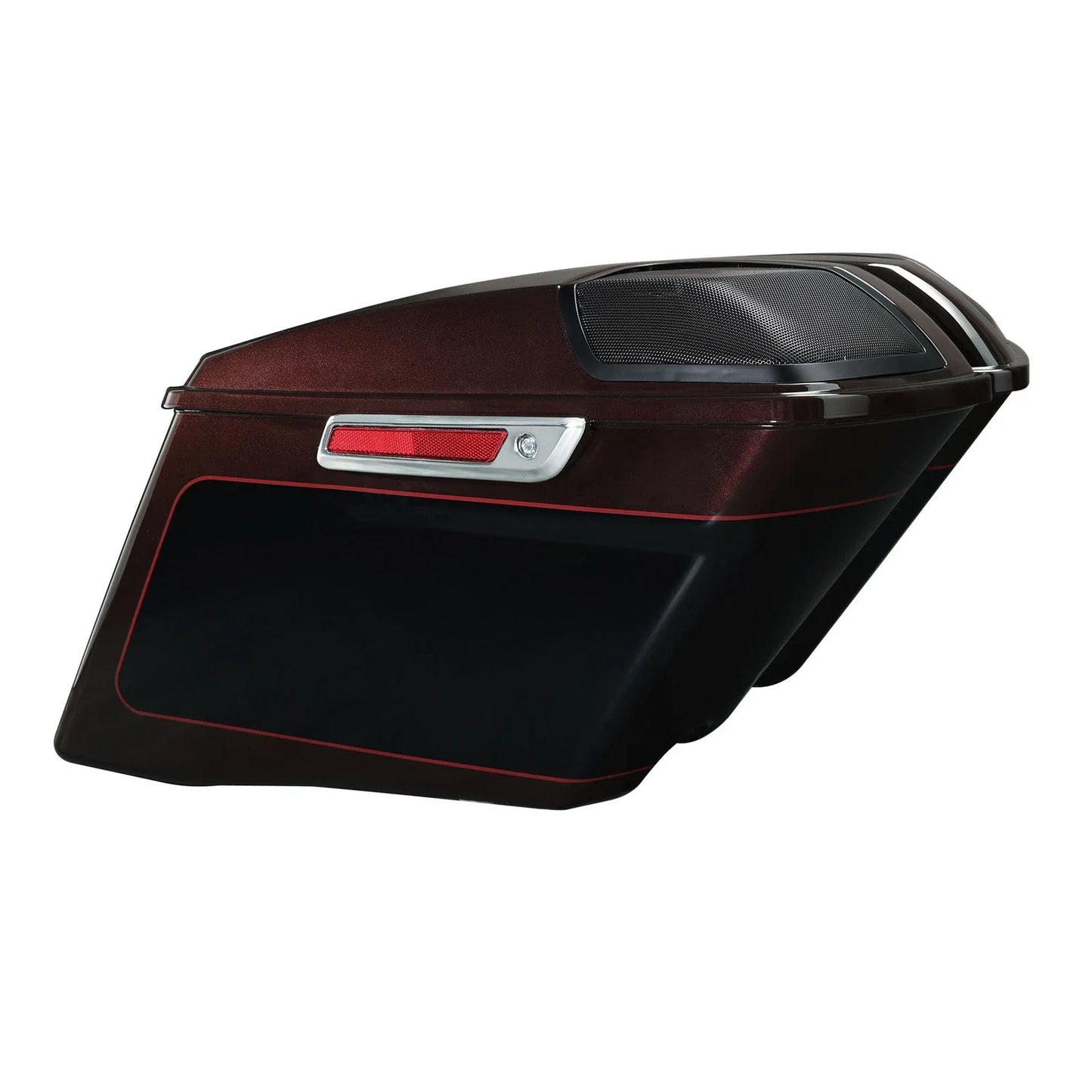 Saddlebag Speaker Lid for Harley Road Glide (2014-2023) - Midnight Crimson/Black