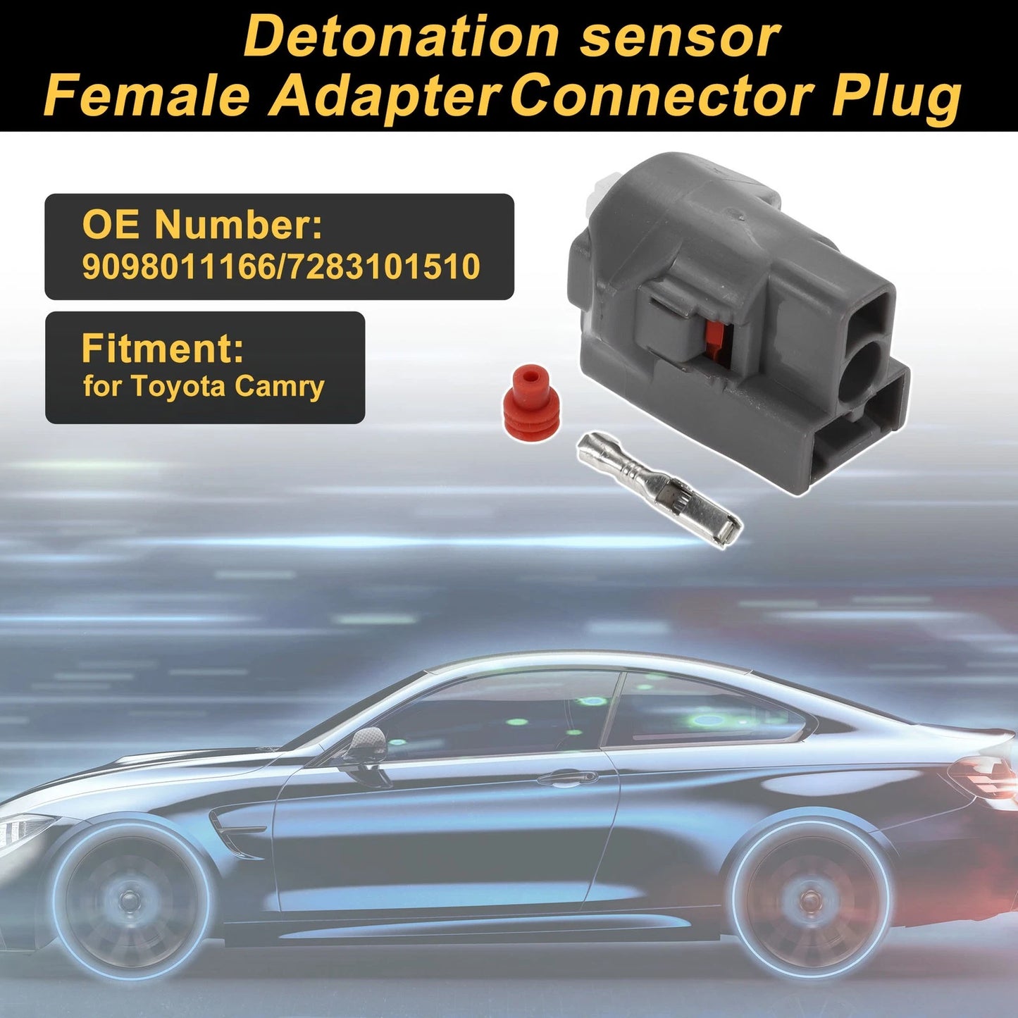 Set of 1 Knock Sensor Connector Plug for Toyota Camry (No. 9098011166)