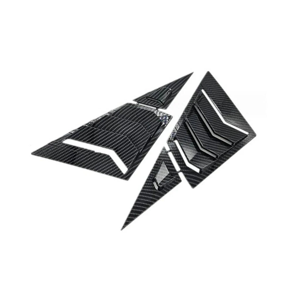 Carbon Fiber Look Front Window Scoop Louver Cover for Honda Civic Sedan (12-15)
