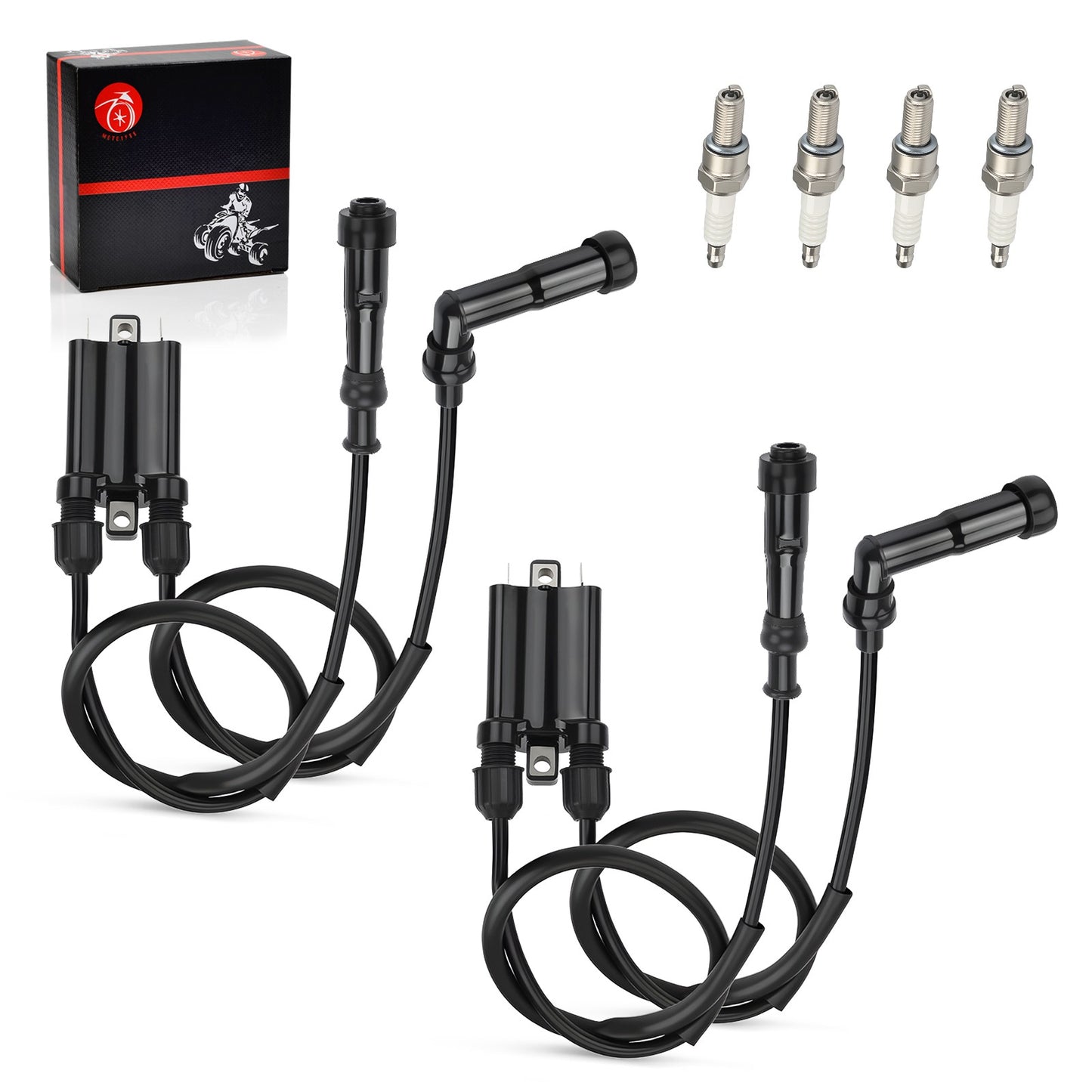 Ignition Coil with Wire Cap & Spark Plug for Honda Nighthawk 750 (1991–2003)