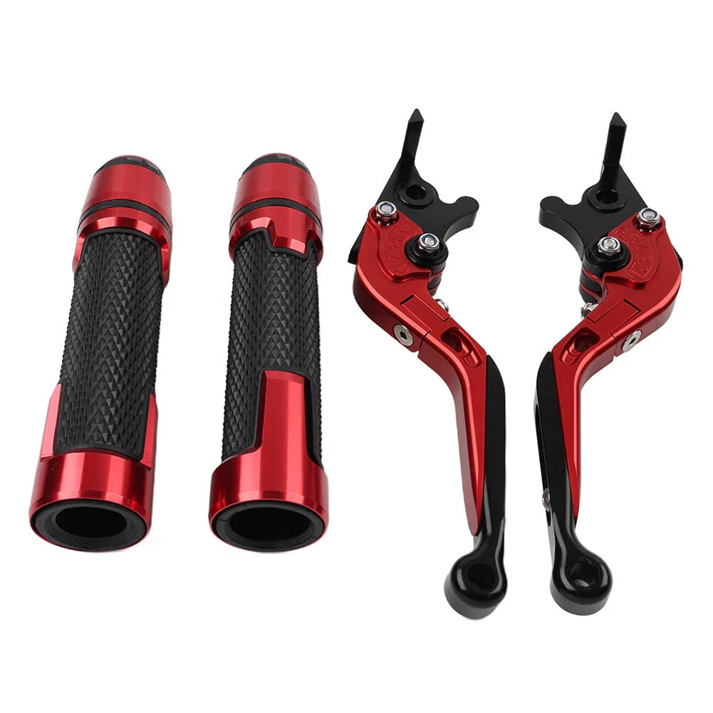 Red Extendable Brake Clutch Levers Grip Set for BMW S1000R S1000RR (2014-2023)