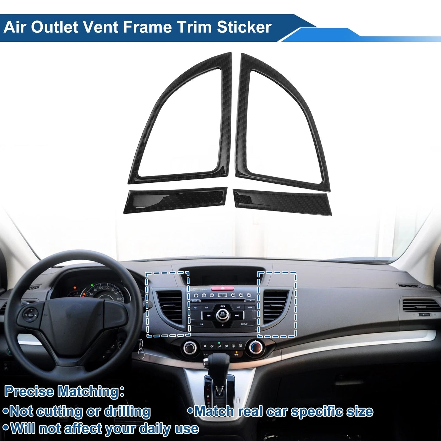 Air Condition Outlet Vent Trim Cover Frame for Honda CR-V (2012–2016)