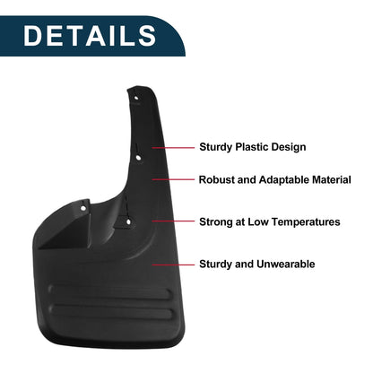 Set of 4 Mud Flaps Splash Guards for Toyota Hilux Vigo 4WD (2010–2014)