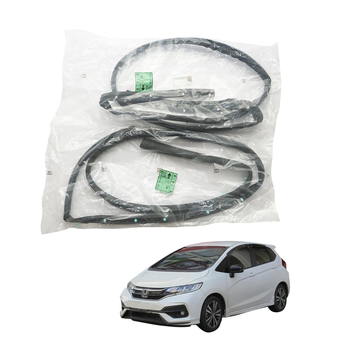 Set of 2 Front Door Weatherstrips for Honda Fit Jazz (2015–2020)