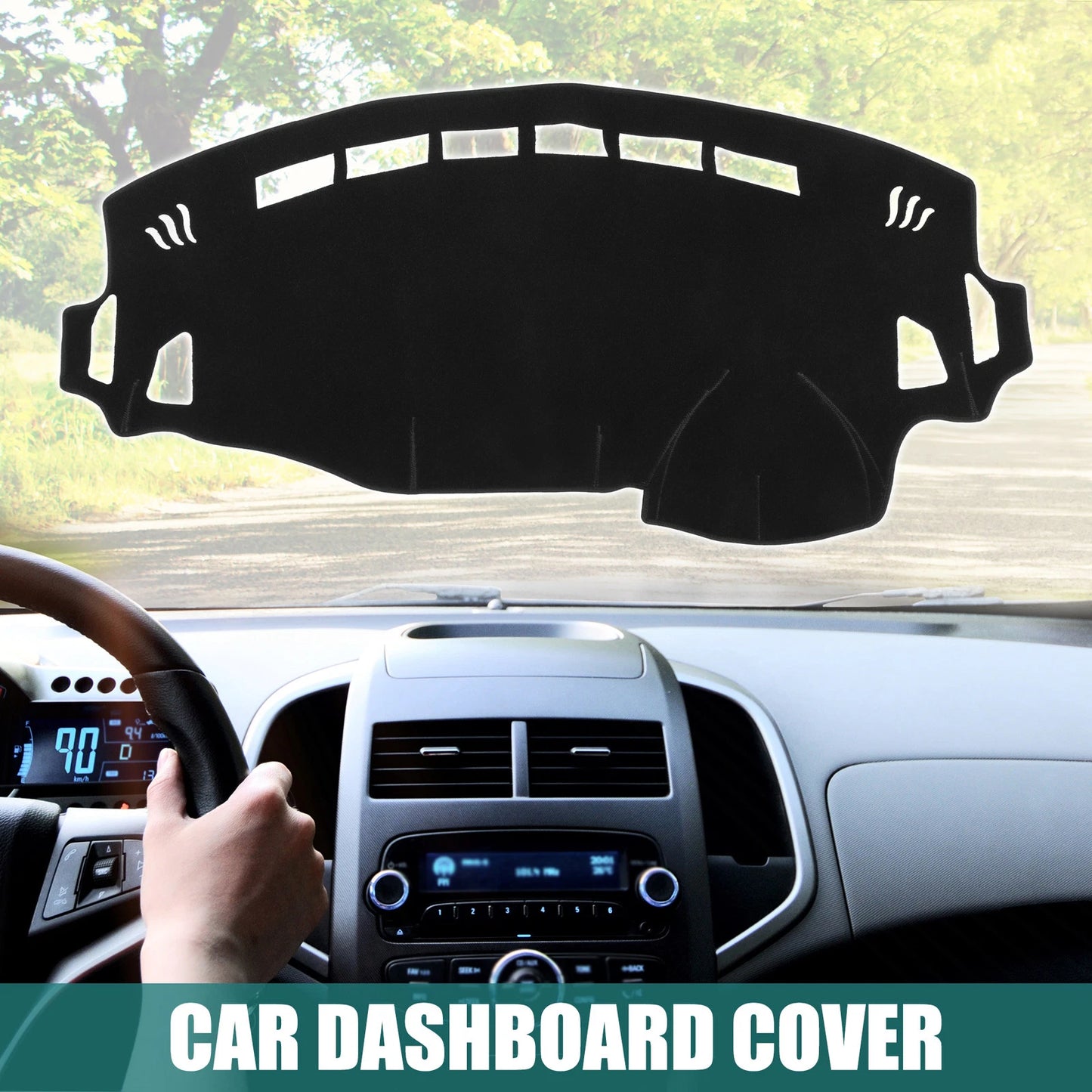 Dashboard Cover Mat for Suzuki Spandia (2003–2017) Black Polyester