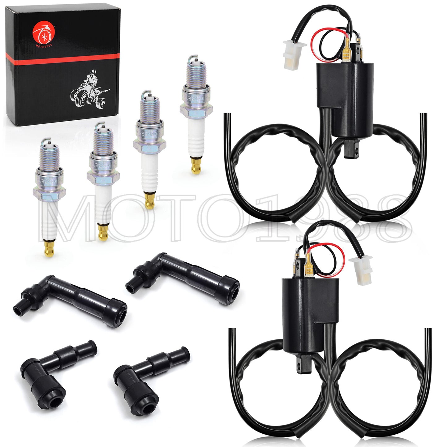 Ignition Coil Spark Plug & Caps for Yamaha XJ650 (1980–1983)