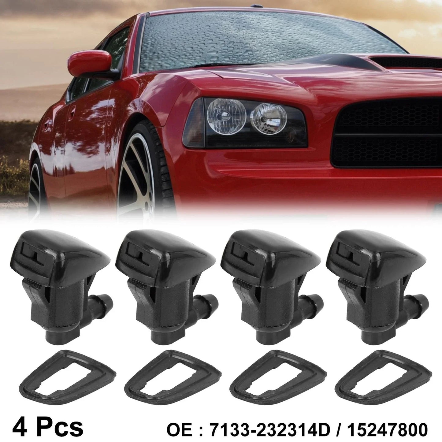 4pcs Windshield Wiper Washer Nozzle Spray Jets for Chevrolet (2010-2015)