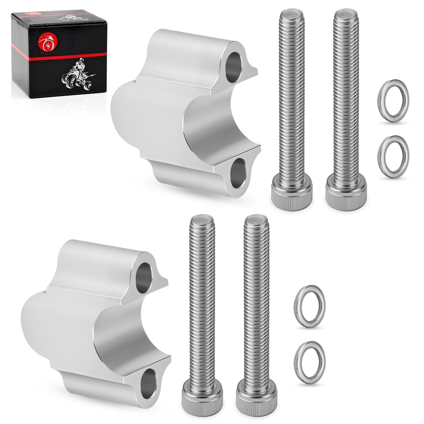 Handlebar Risers for Honda Suzuki ATV Dirt Bike Motorcycle (30mm Height)