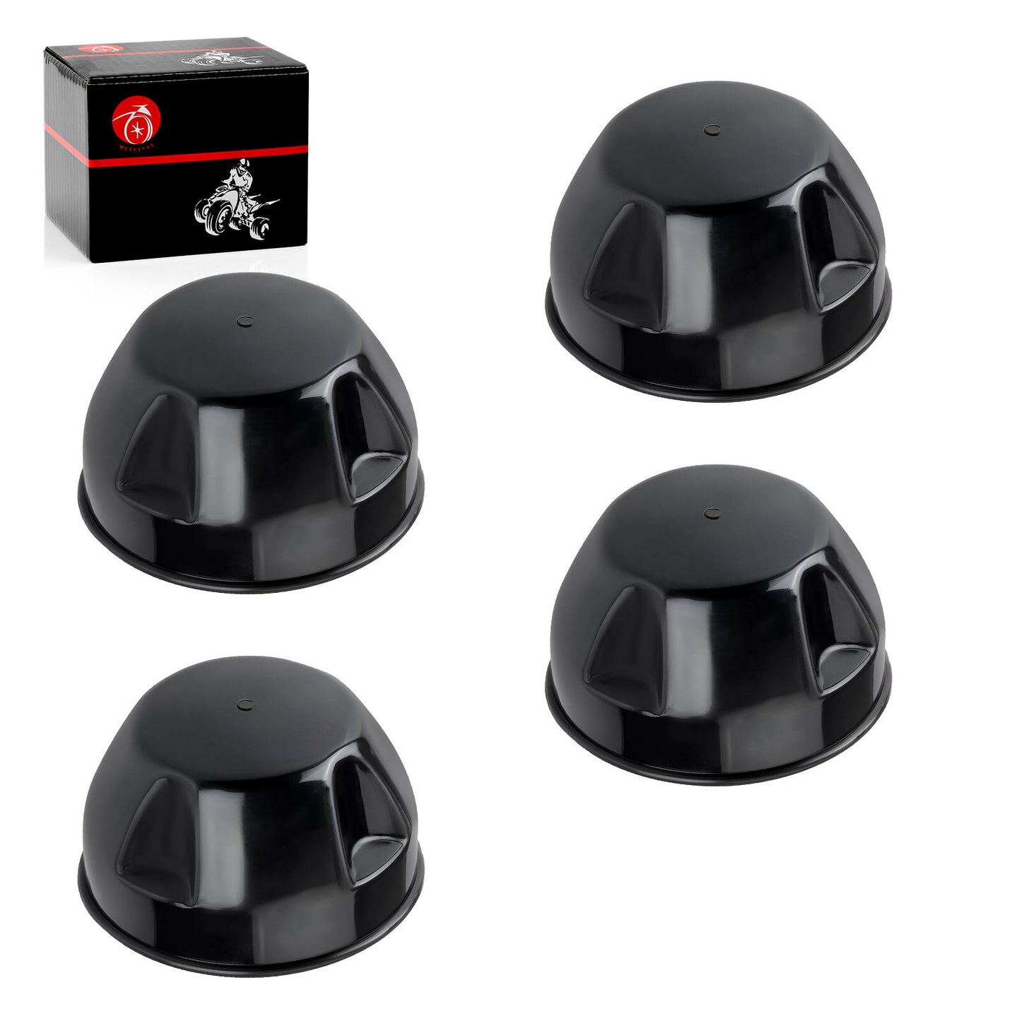 Set of 4 Wheel Center Caps for Yamaha Grizzly Bruin 350 Kodiak 400 450