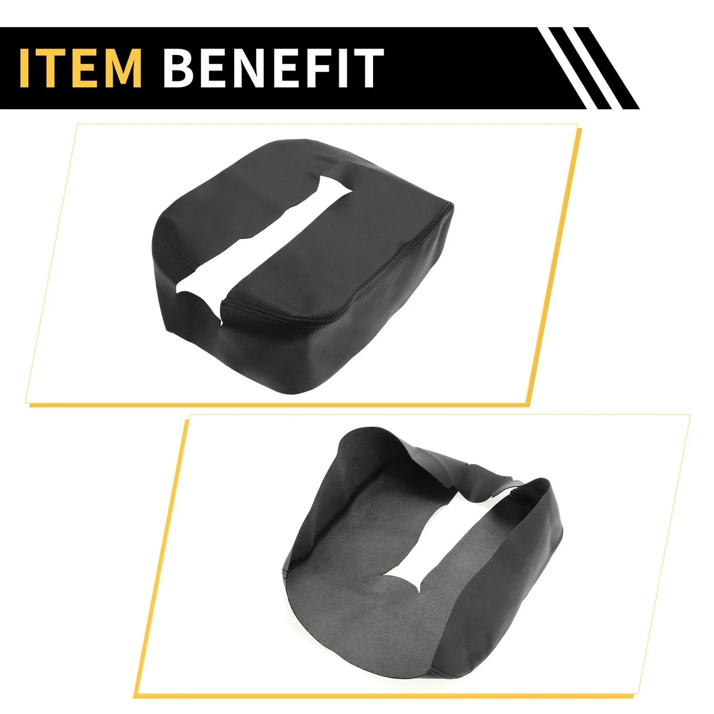 Center Console Cover for Chevrolet Silverado 1500 Microfiber Leather (2019-2023)