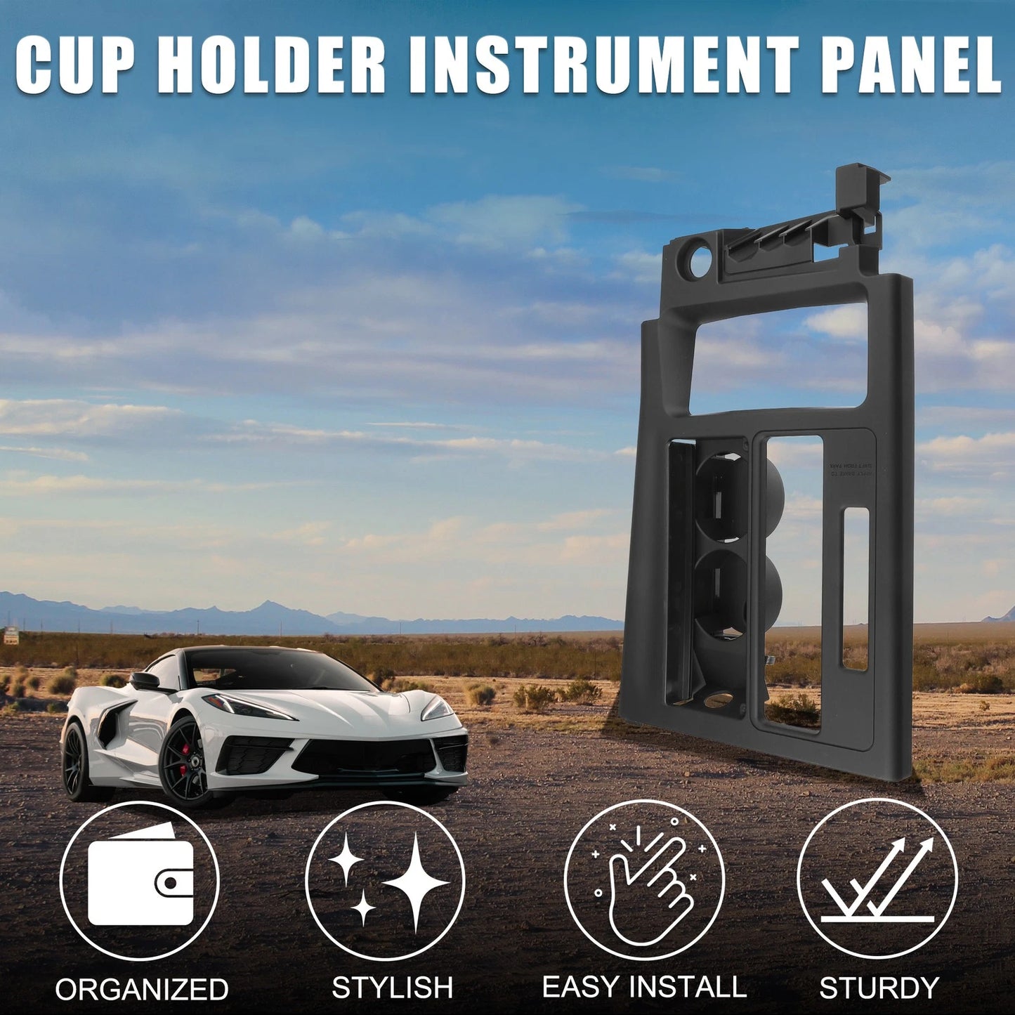 Cup Holder for Chevrolet Corvette (No. 10265546) Black