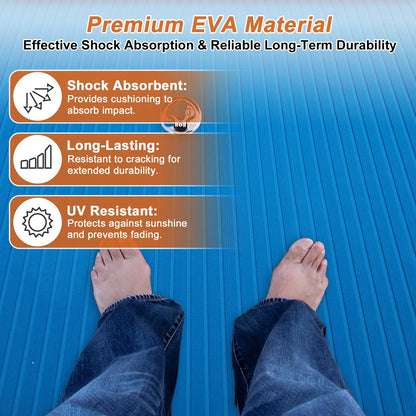 Self-Adhesive Boat Flooring Strip for Marine Use (48.03"L x 15.75"W) Blue