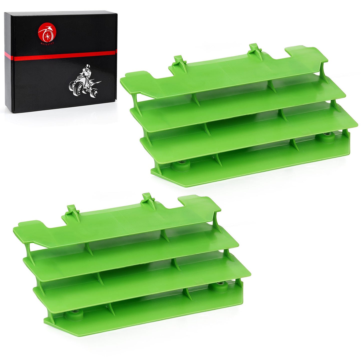 Set of 2 Radiator Louver Grille Shrouds for Kawasaki KX125 KX250 (1994–2005)