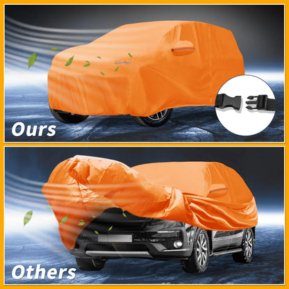 Waterproof All Weather Car Cover for Honda Pilot (2016-2023) - Orange 210D-PU