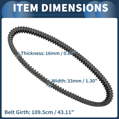 Drive Belt V-Belt No. 3211142 for Polaris RZR XP 900 (2011–2014)