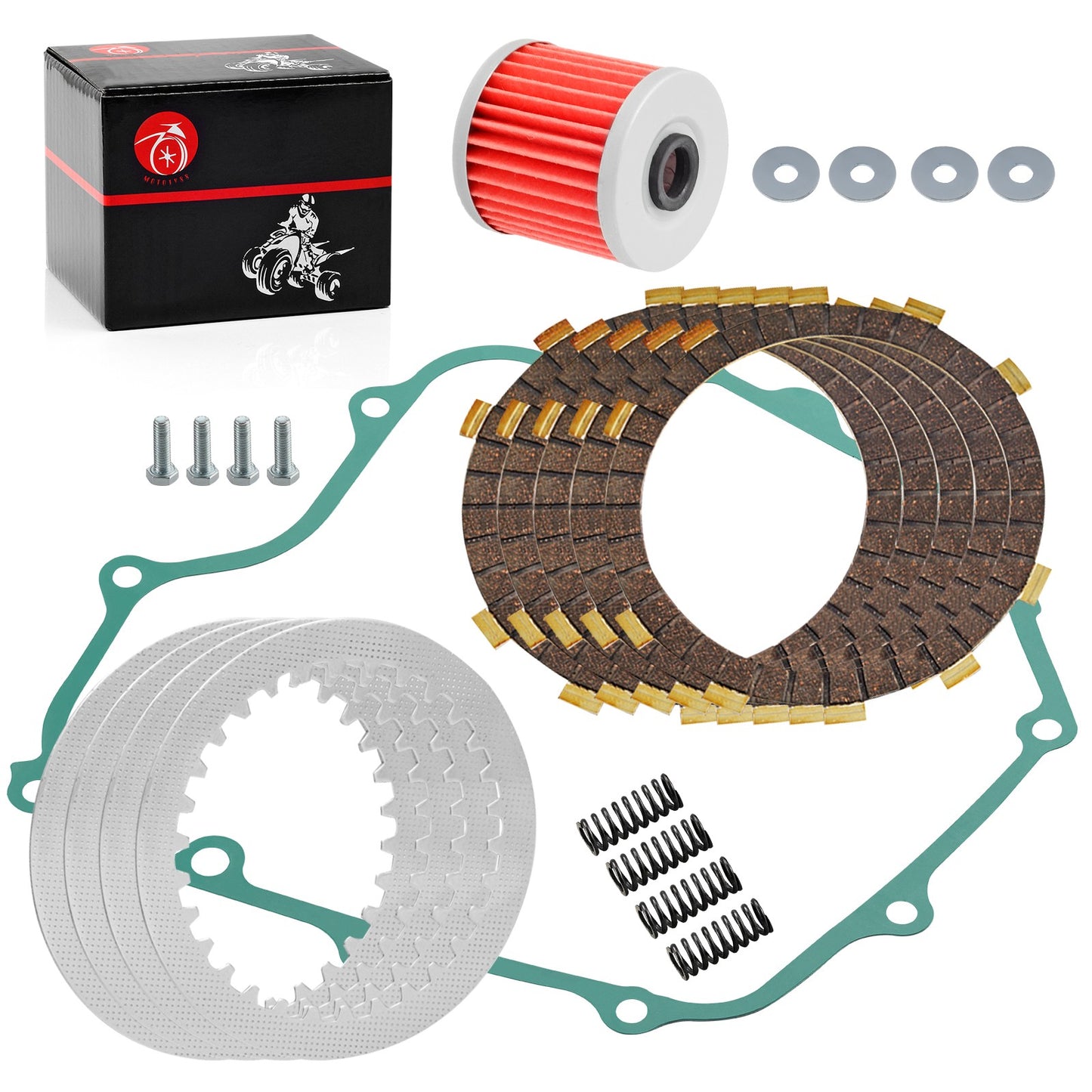 Set of Heavy Duty Clutch Plates and Gasket Kit for Kawasaki Ninja 250R (1986–2007)