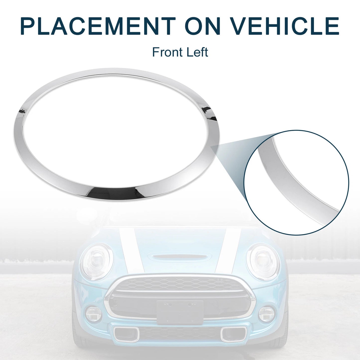 1pc Headlight Trim Bezel for Mini Cooper (2014–2024) No. 51137300631