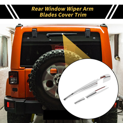 Set of 2 Rear Window Wiper Arm Blades Cover for Jeep Wrangler JL (2018–2023)
