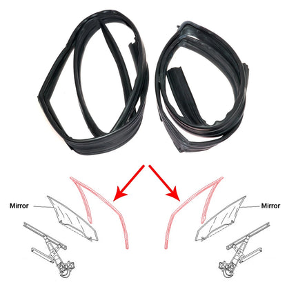Pair Door Glass Run Channels for Toyota Hiace (2005–2019)