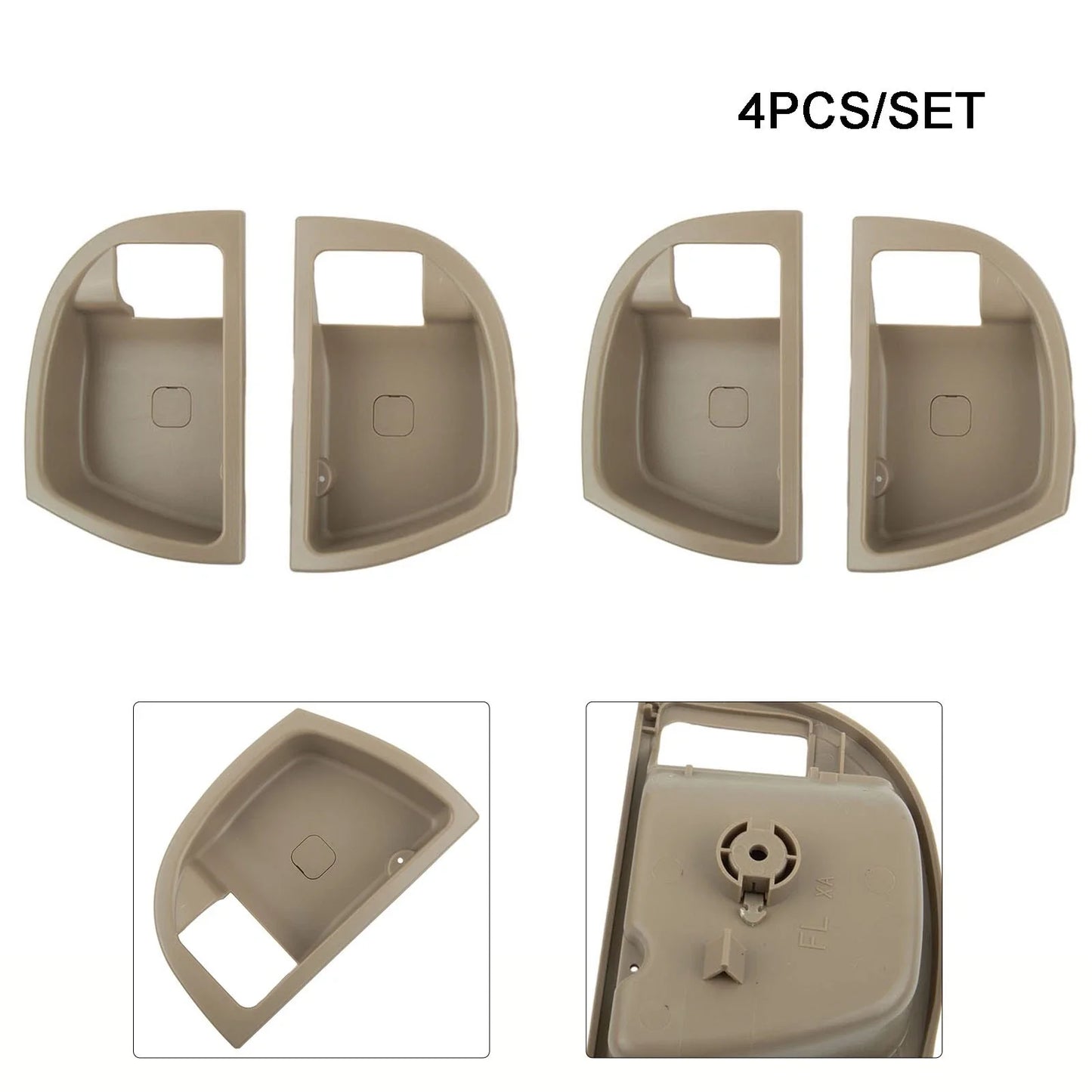 4 x Inside Door-Handle Trim Cover Beige L&R for Hyundai Santa Fe (2007–2012)