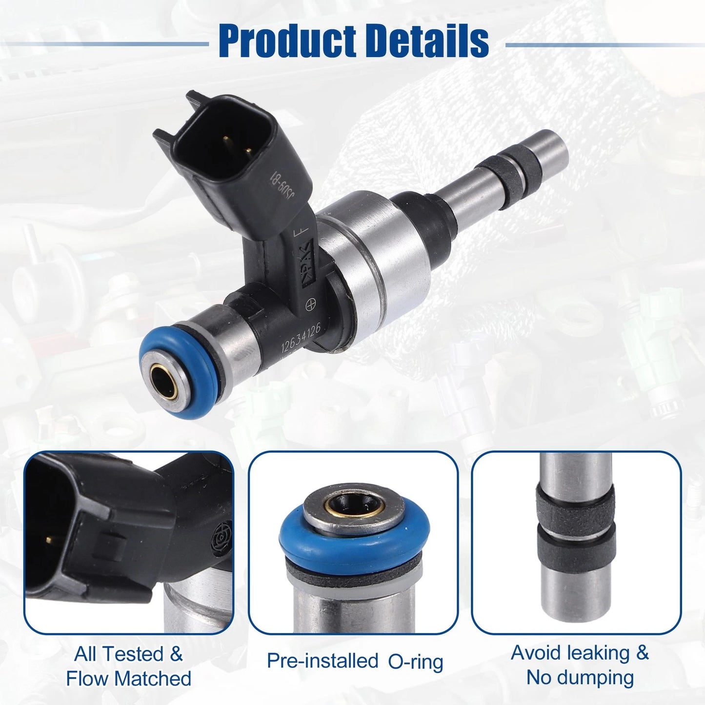 6X Fuel Injector Nozzle 12629927 for Chevrolet Equinox LT LTZ (2010–2011)