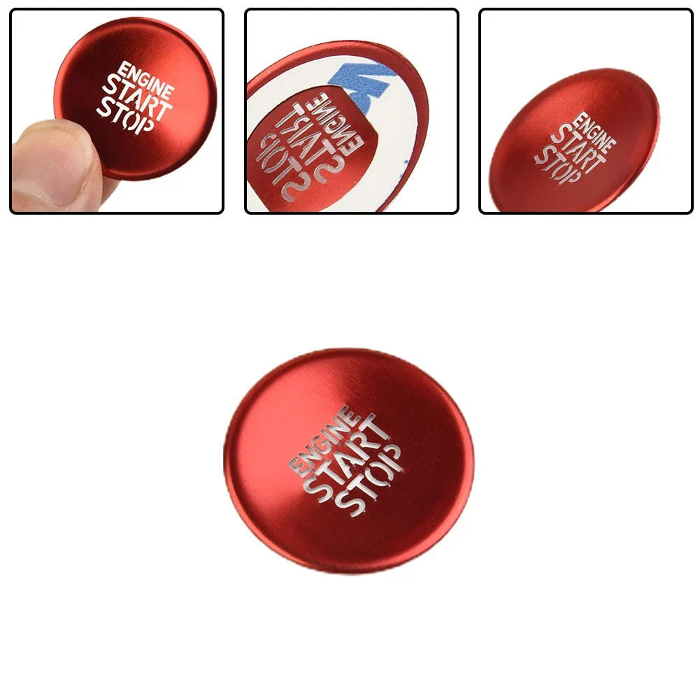 Button Decoration / 1 x Aluminum Alloy Button Engine Red Replacement for Auto