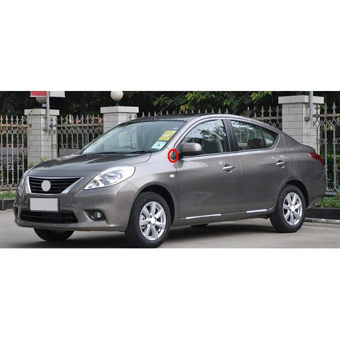 Left Side Fender Corner Window Mirror Trim for Nissan Versa (2012-2014)